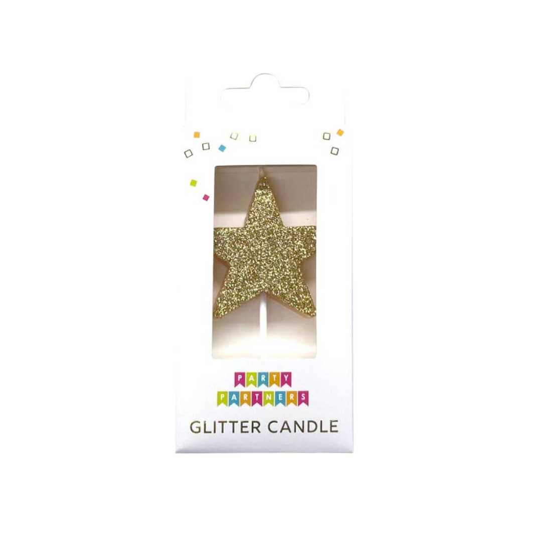 Gold Glitter 0-9 Number Candles