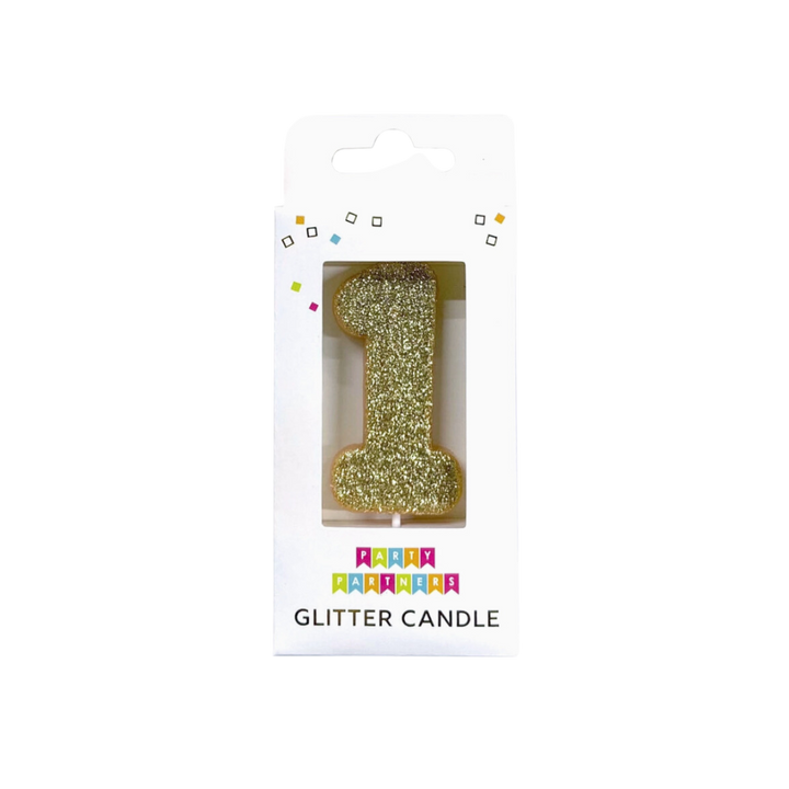 Gold Glitter 0-9 Number Candles