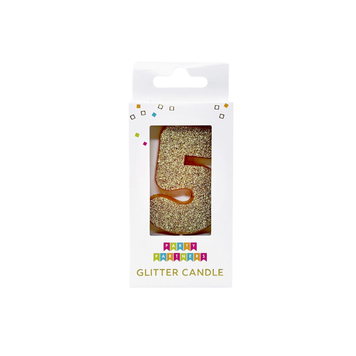 Gold Glitter 0-9 Number Candles