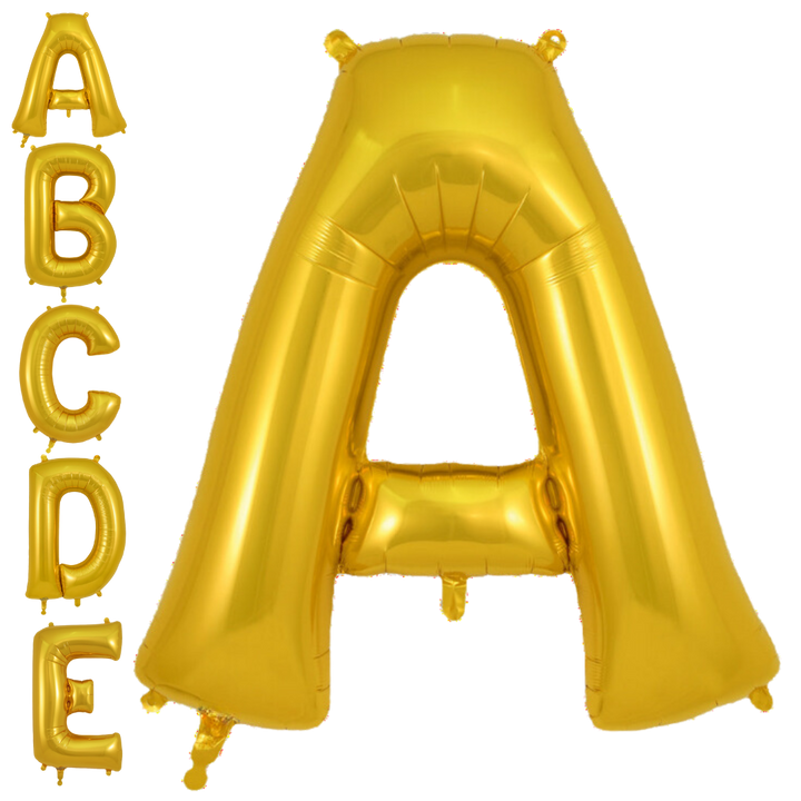 Gold Letter A - Z Foil Balloon, 34 in