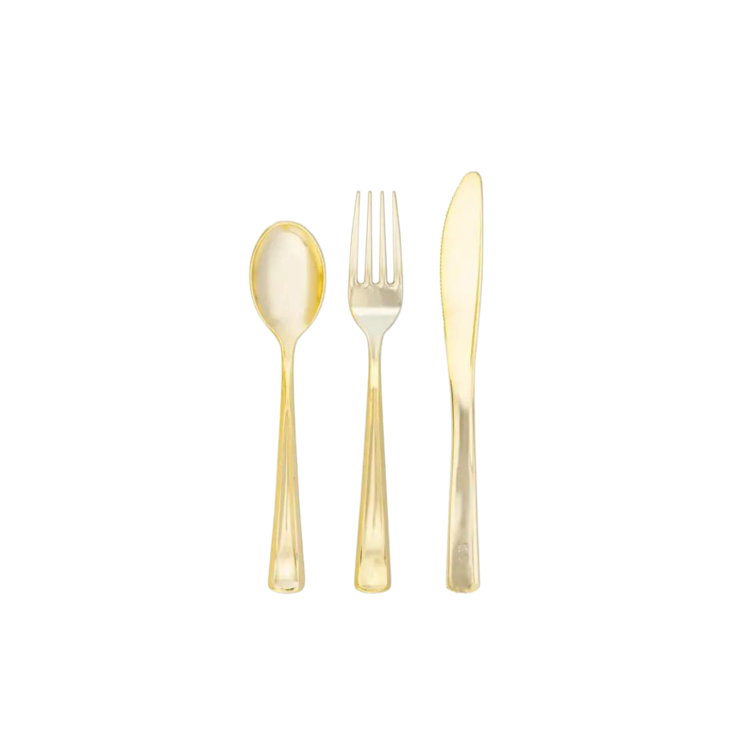 Plastic Cutlery Combo Set - 2 Colors