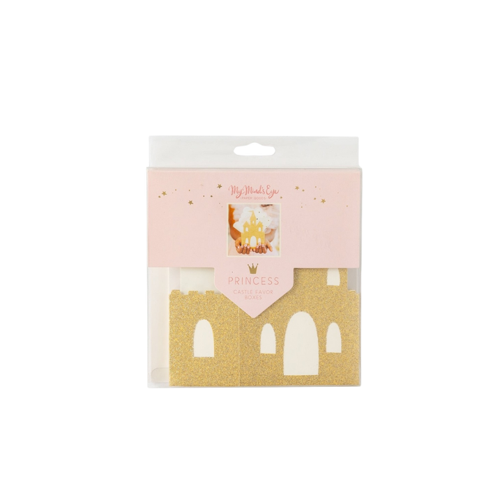 Gold Princess Castle Favor Box