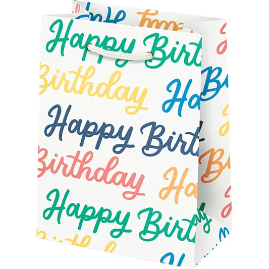 Happy Birthday Script Bag - Small