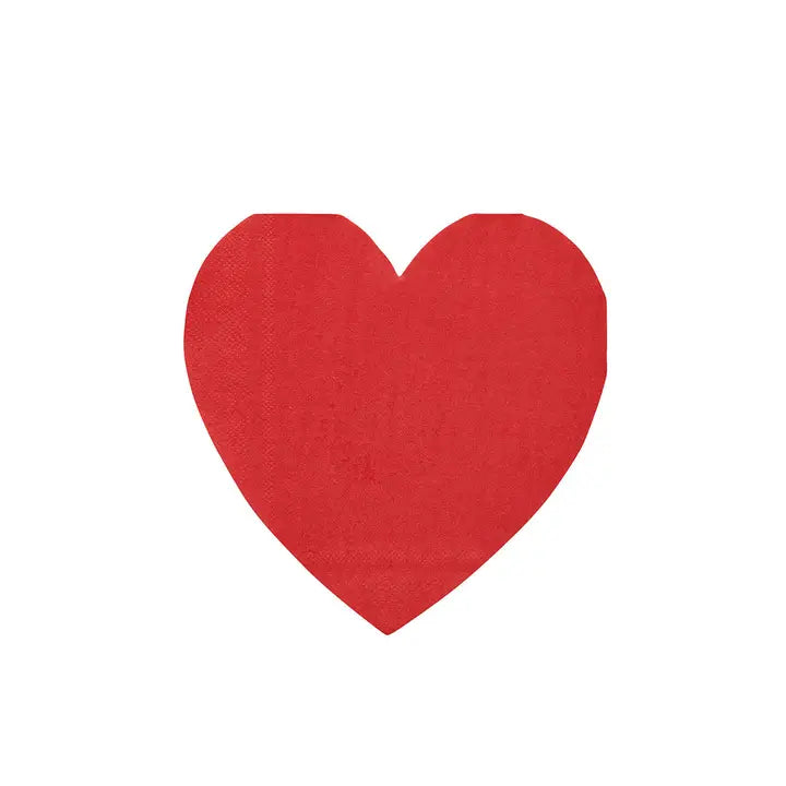 Red Heart Shaped Dinner Napkins