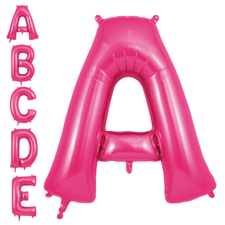 Hot Pink Letter A - Z Foil Balloon, 34in