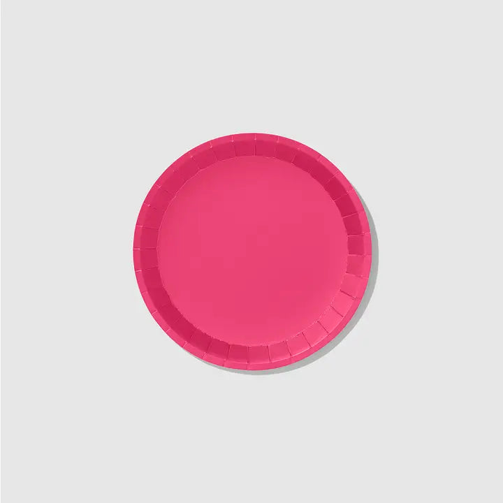Hot Pink Small Paper Party Plates (10 per Pack)