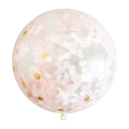 Jumbo Confetti Balloon - Rustic Blush