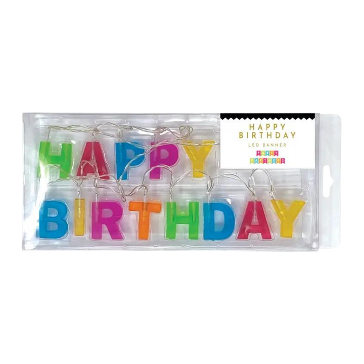 LED Happy Birthday Banner