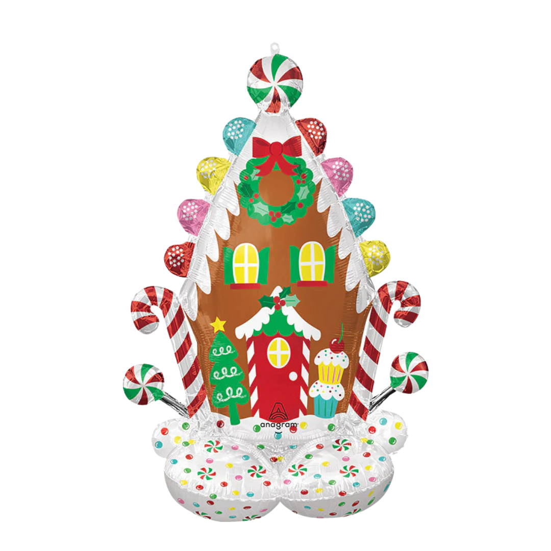 Life-Size Gingerbread House Foil Balloon, Giant