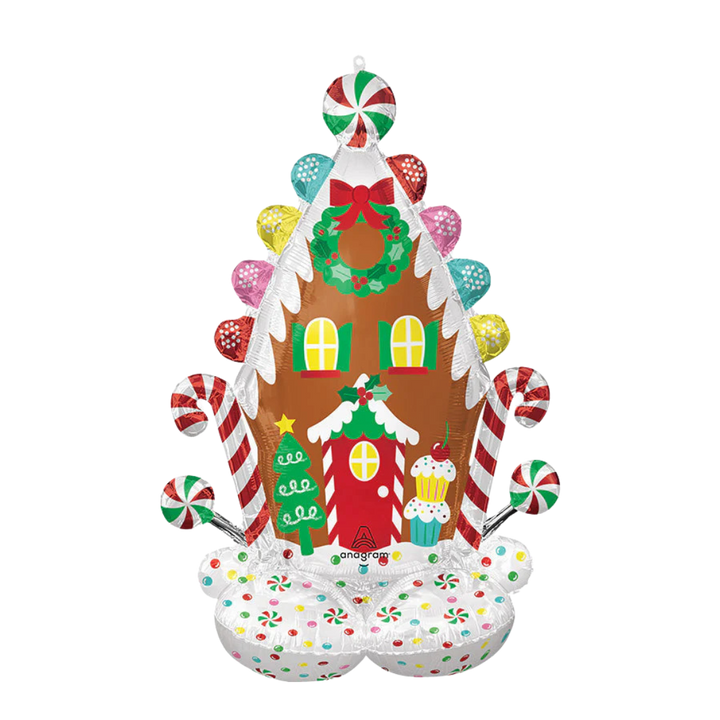 Life-Size Gingerbread House Foil Balloon, Giant