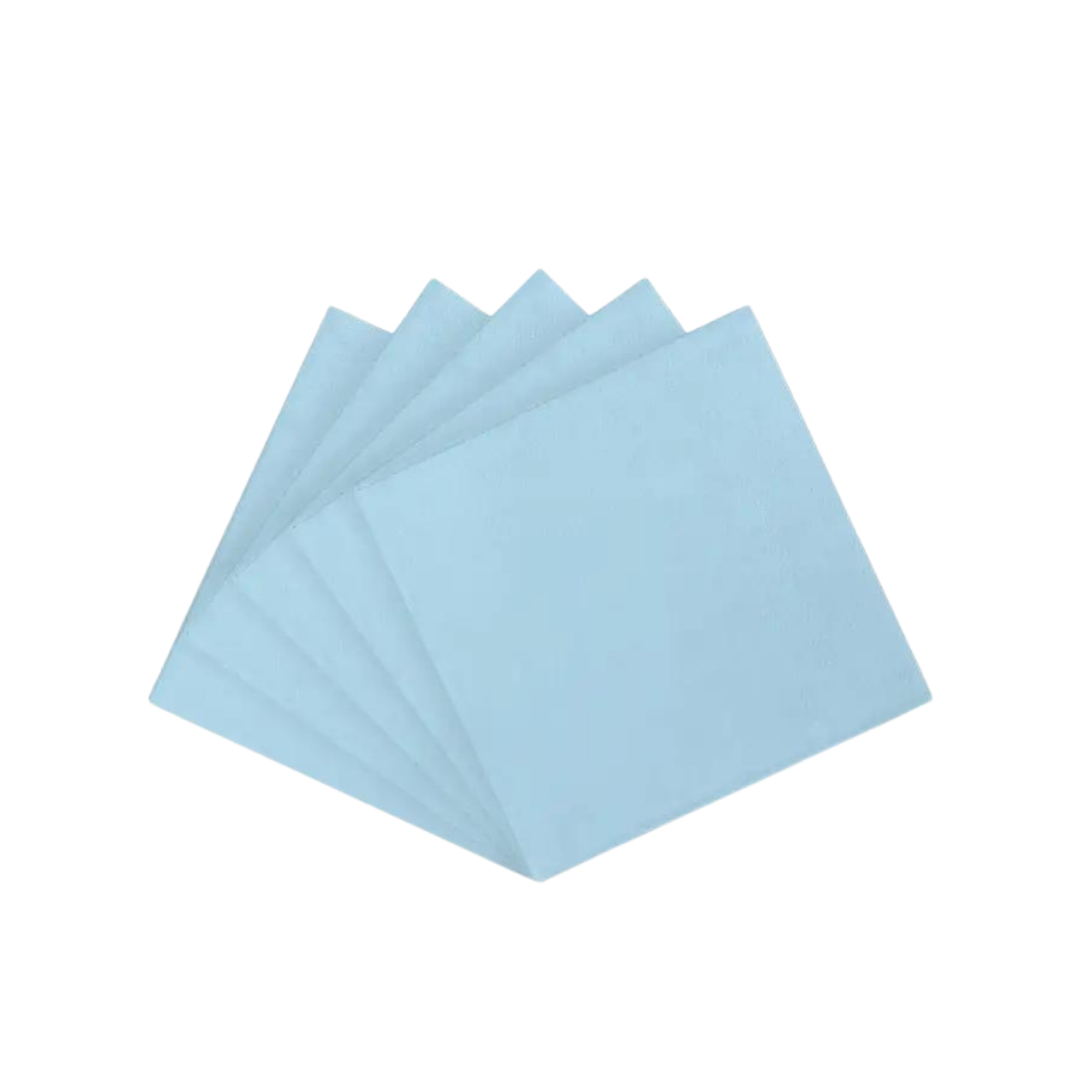 Light Blue Napkins - 2 Sizes