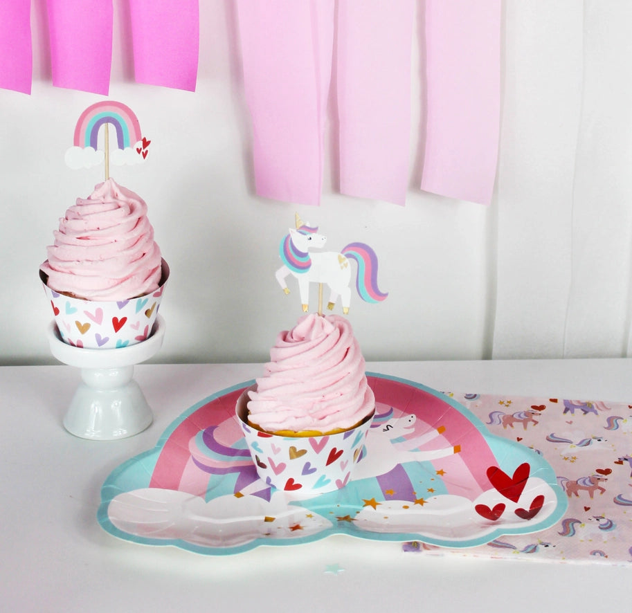 Pastel Magical Unicorn Cupcake Toppers