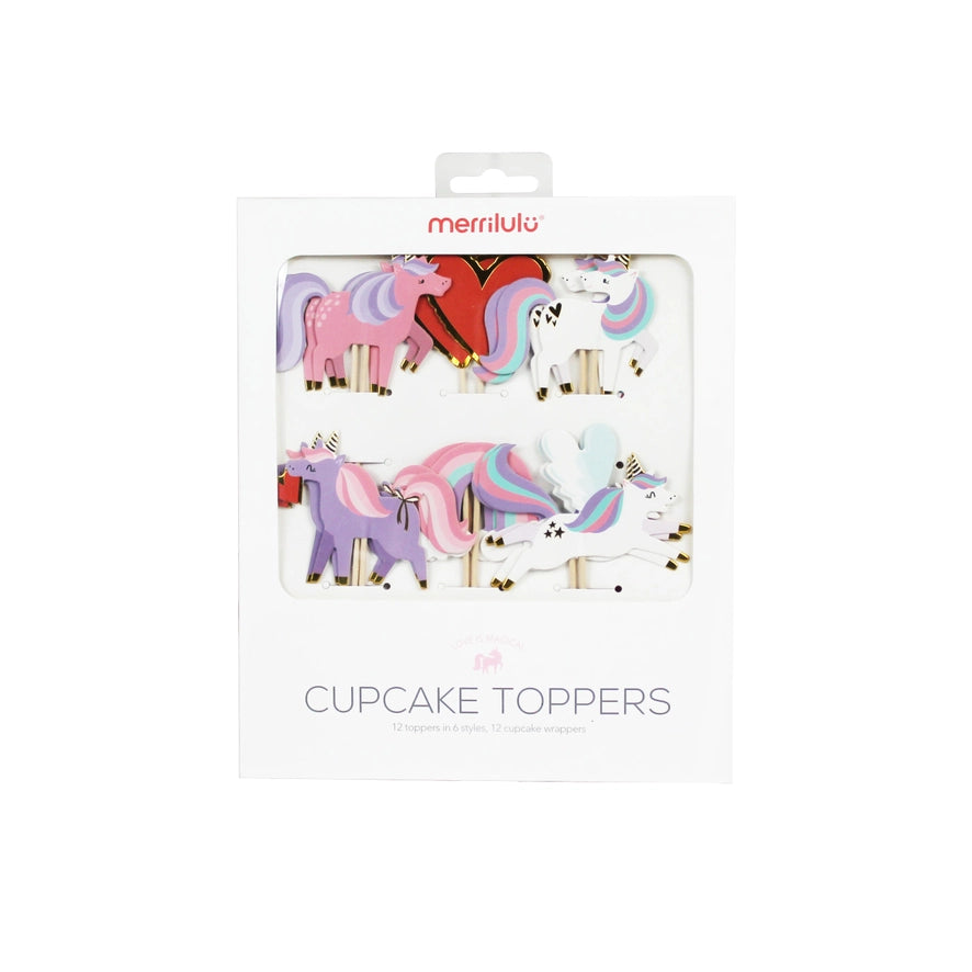 Pastel Magical Unicorn Cupcake Toppers