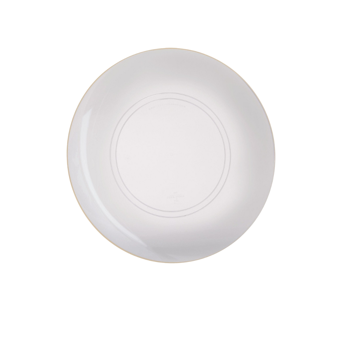 Clear Gold Rimmed Plastic Plates - 2 Sizes