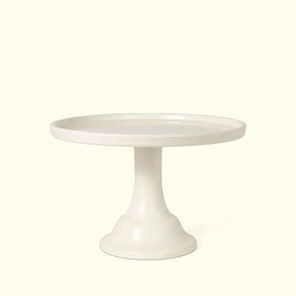 Melamine Cake Stand Small- Linen White 8.5 inch