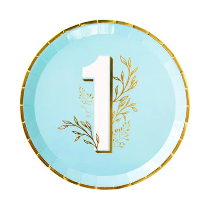 Milestone Blue Onederland Dinner Plates - 8 Pk.