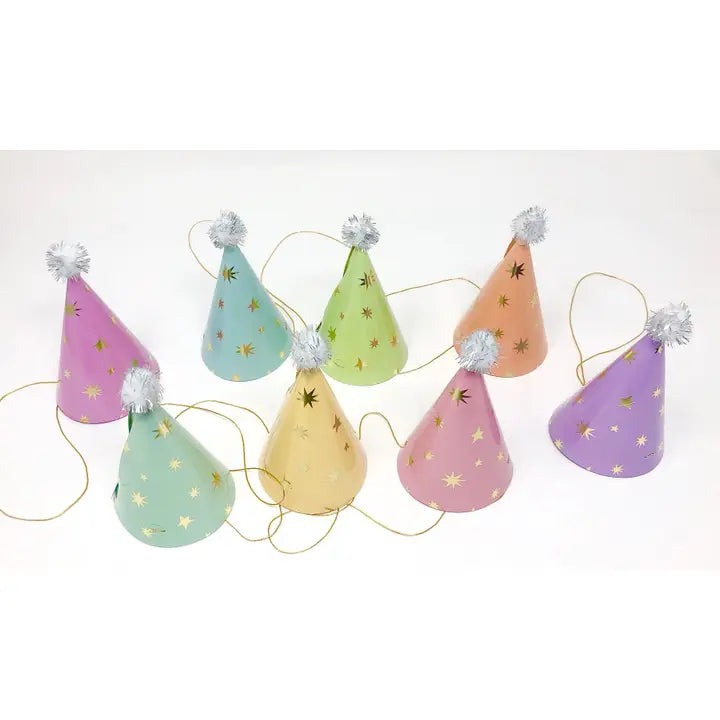 Mini Pastel Party Hats - (8pk)