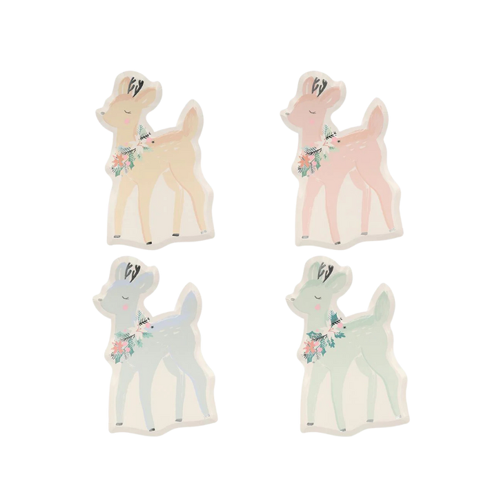 Pastel Deer Shaped Large Dinner Plates