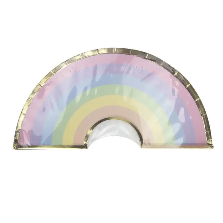 Pastel Rainbow Shaped Large Dinner Plates