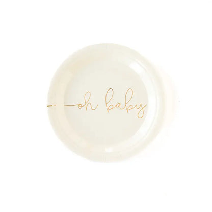 Basic Oh Baby 7" Plates 8ct