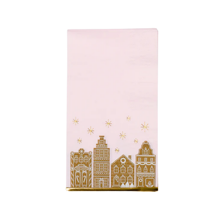 Pink and Brown Gingerbread Guest Napkins