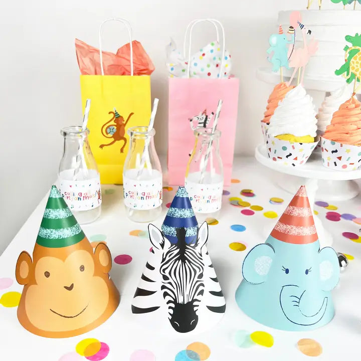 Party Animals Party Hats - (12pk)