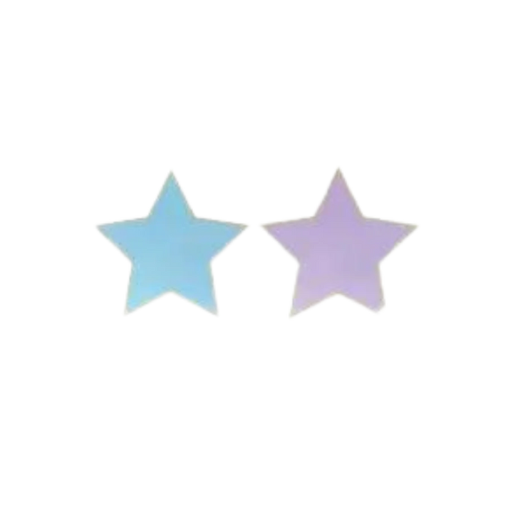 Pastel Blue and Purple Star Shaped Large Dinner Plates