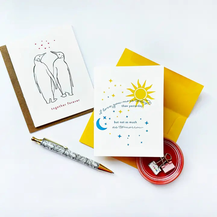 Penguins Forever - Love, Anniversary and Valentine's Card