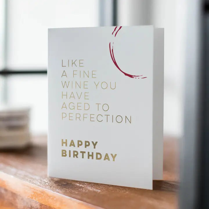 Perfectly Aged – Wine Birthday Card