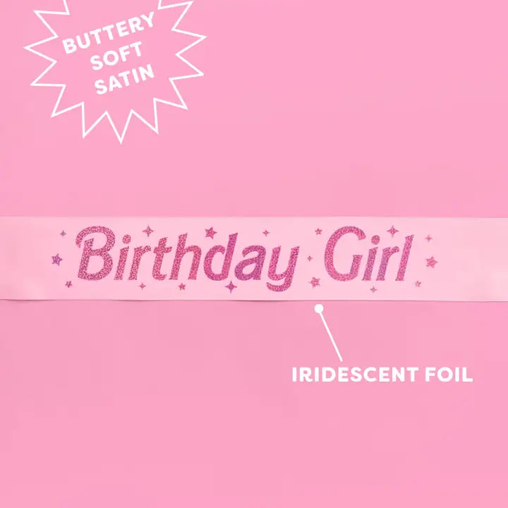 Birthday Girl Sash - Pink