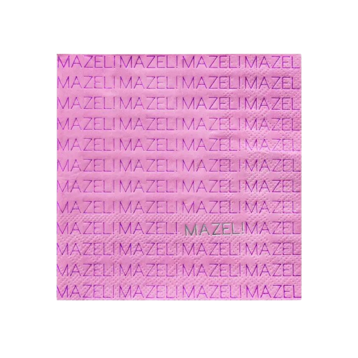 Pink "Mazel" Cocktail Napkins - 20 Pk.