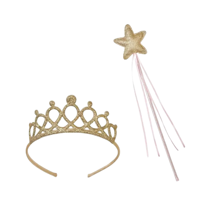 Pink and Gold Wand & Tiara Set