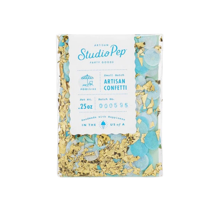 Blue and Yellow Poolside Artisan Confetti - Mini Pack