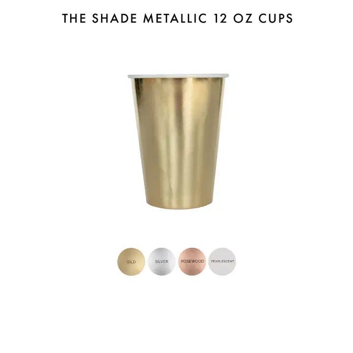 Posh Metallic Cups - 4 Colors