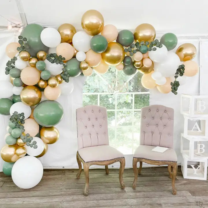 Premium Boho Safari Sage Balloon Arch Kit - Balloon Garland