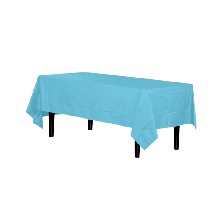 Light Blue Premium Plastic Table Cover