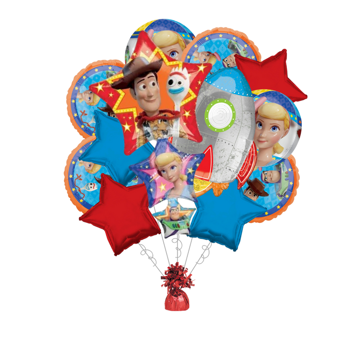 Premium Toy Story 4 Foil Balloon Bundle with Balloon Weight