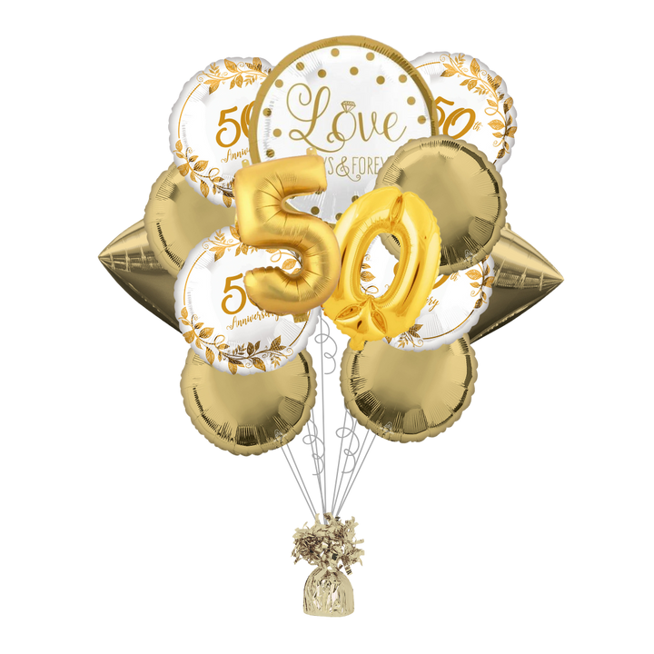 Happy 50th Anniversary Balloon Bundle