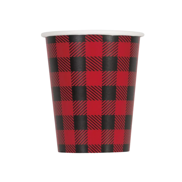 Red And Black Plaid Cups