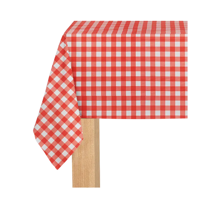 Red Gingham Paper Tablecloth