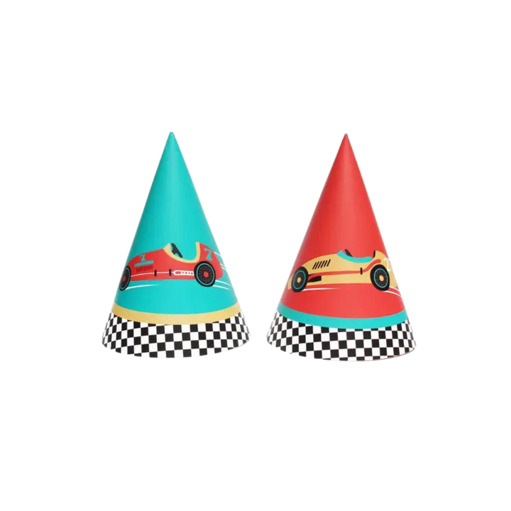 Race Car Party Hats - 12 pk