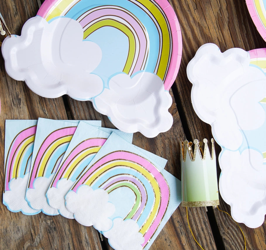 Pastel Rainbow Small Appetizer Dessert Plates