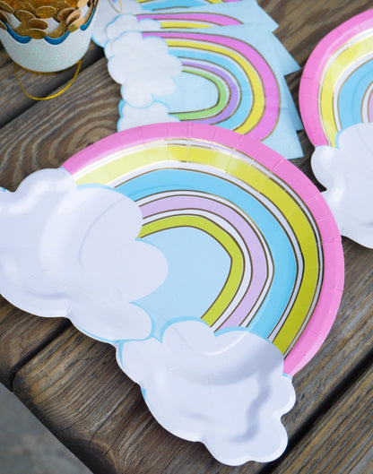 Rainbow Dessert Plates