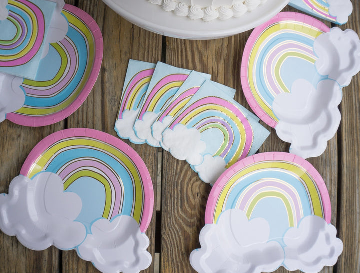 Pastel Rainbow Small Appetizer Dessert Plates