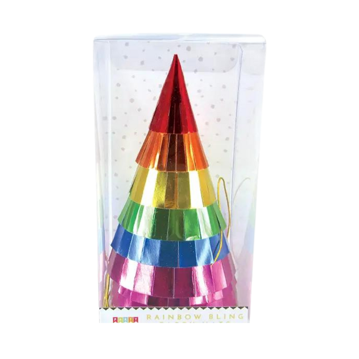 Rainbow Party Hats - (6pk)