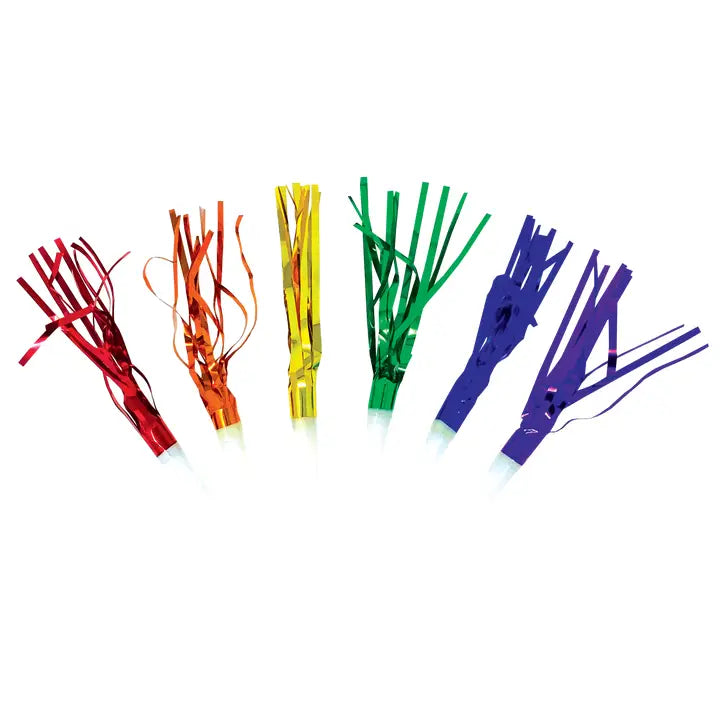 Rainbow Party Whistles - (6pk)