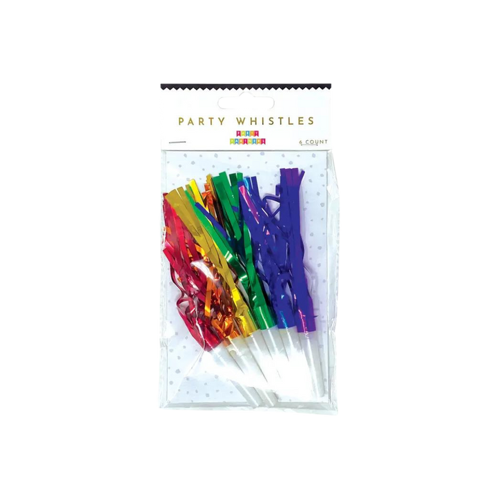 Rainbow Party Whistles - (6pk)