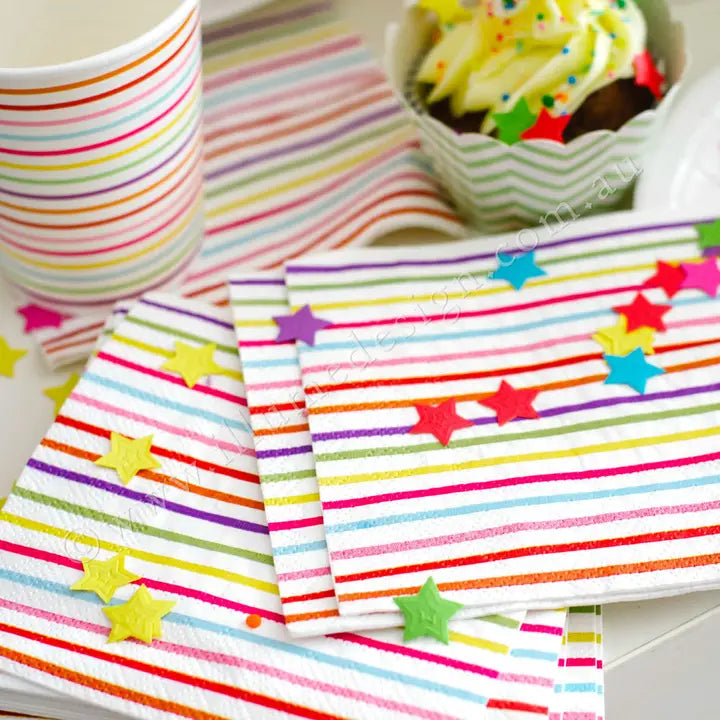 Rainbow Stripe Cups