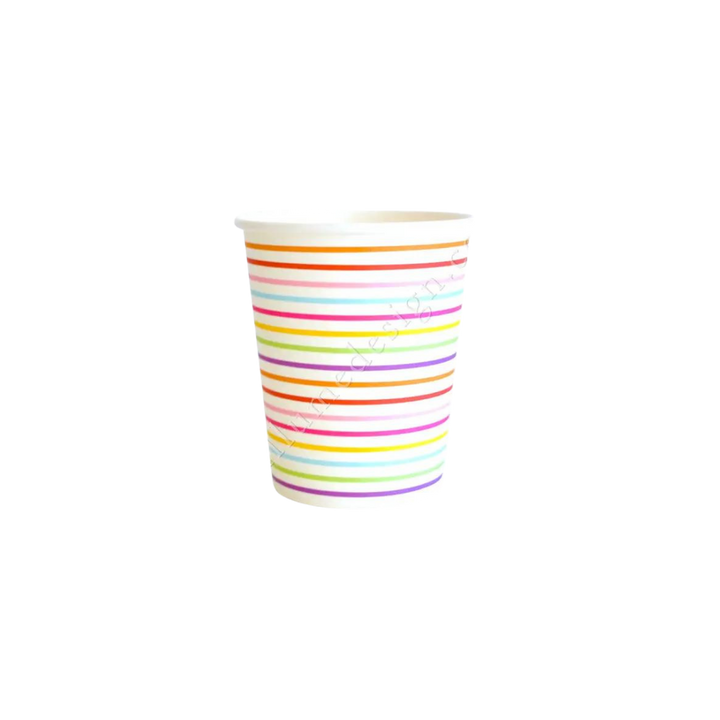 Rainbow Stripe Cups