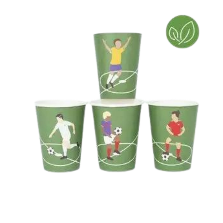 Green Soccer Theme Cups